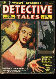 DETECTIVE TALES 1945 AUG BLOODY COVER HARDBOILED NOIR G