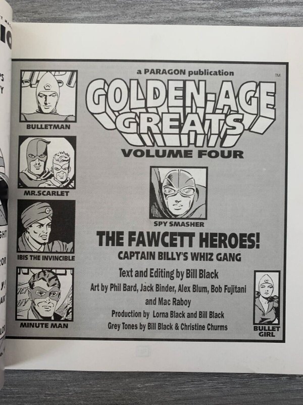 1995 GOLDEN-AGE GREATS Fawcett Heroes Volume 4 SC FVF 7.0 Paragon