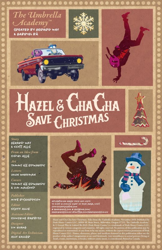 HAZEL & CHA CHA SAVE CHRISTMAS: TALES FROM UMBRELLA ACADEMY #01 (2019)