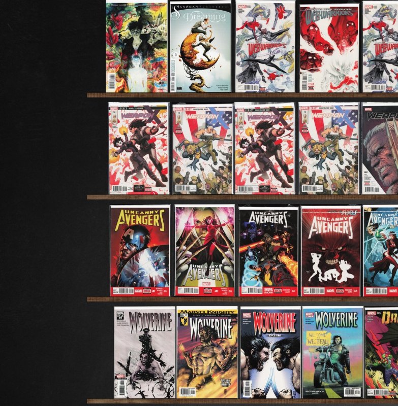 Huge Lot 130+ Comics with Weapon X, Uncanny Avengers, Web Warriors & More!