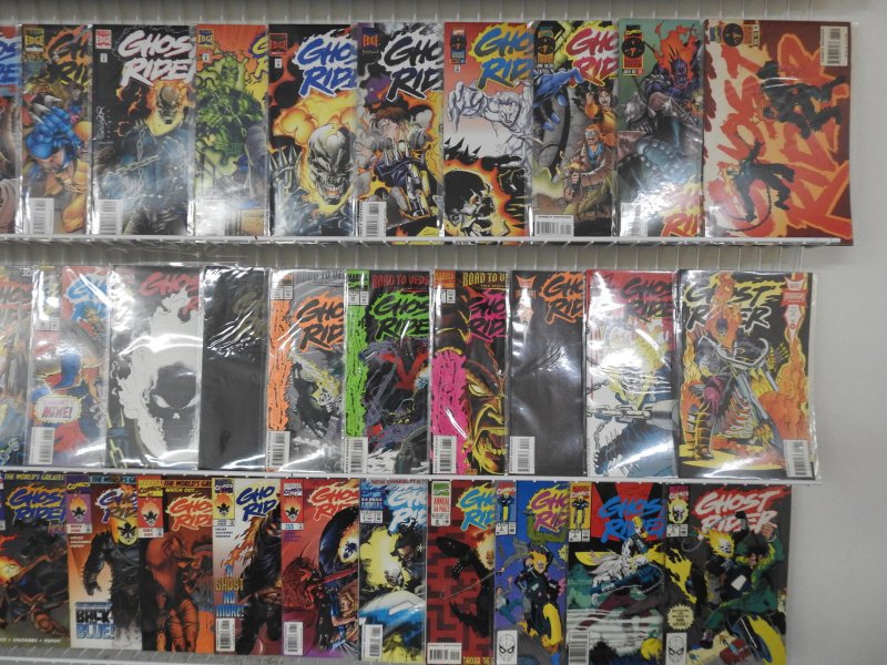 Huge Lot of 180+ Comics W/ Ghost Rider, Batman, Swamp Thing Avg VF- Condition!