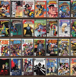 Huge Lot 130+ Comics with Adventures Of Superman, Wolverine & More!