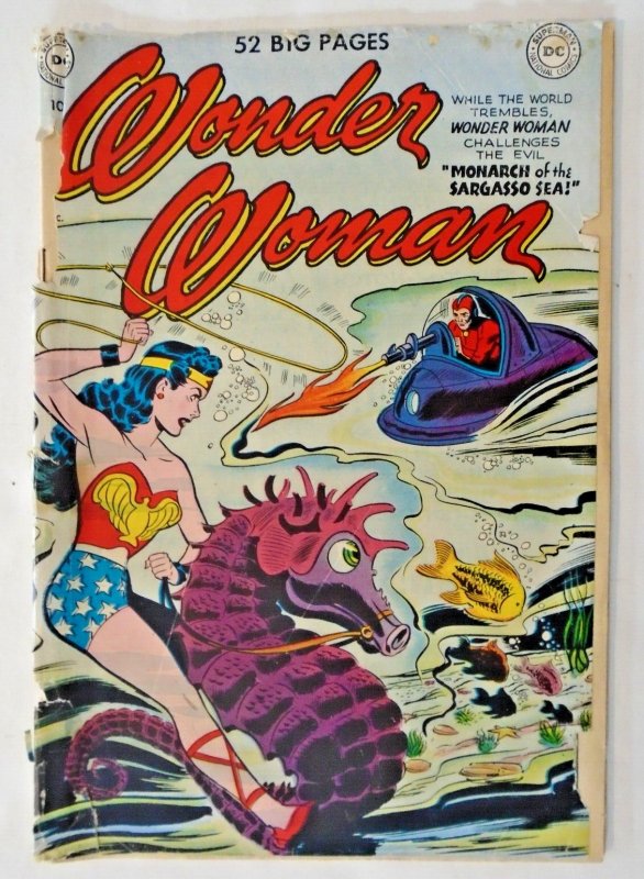 Wonder Woman (1950 DC) #44 Covers Detached from book, connected to each other.