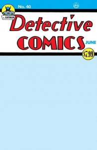 Detective Comics #40 2025 Blank Cover C Facsimile DC Comics BL08