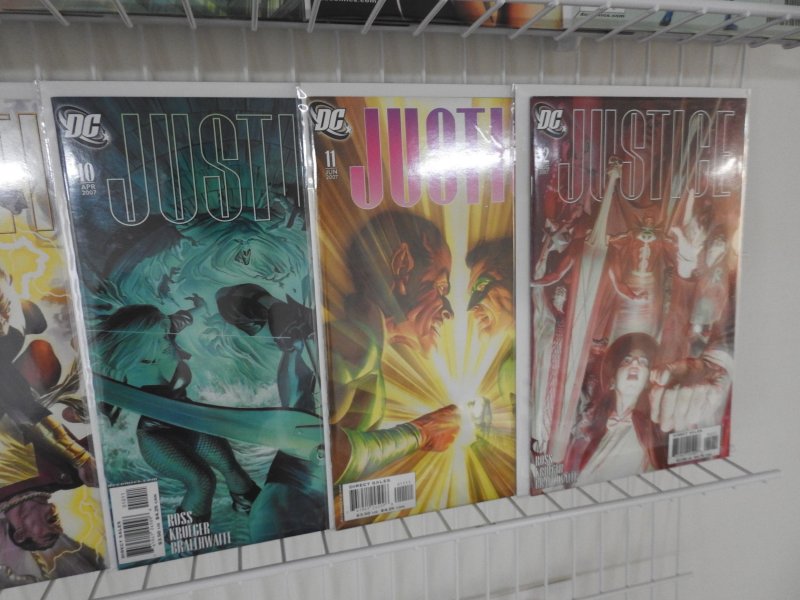 Justice #1-12 (2006) Complete Set! Beautiful NM- Condition! Painted Covers!