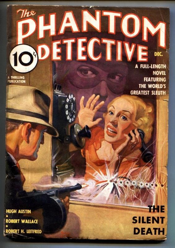 Phantom Detective 12/1936-Thrilling-hero pulp-crime-mystery-Tommy Gun-VF-
