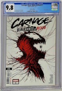 Carnage Black White & Blood #1 Marvel 2021 GCG 9.8 Gleason 2nd Printing Variant
