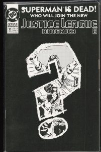 Justice League America #71 Question Mark Cover (1993) Wonder Woman