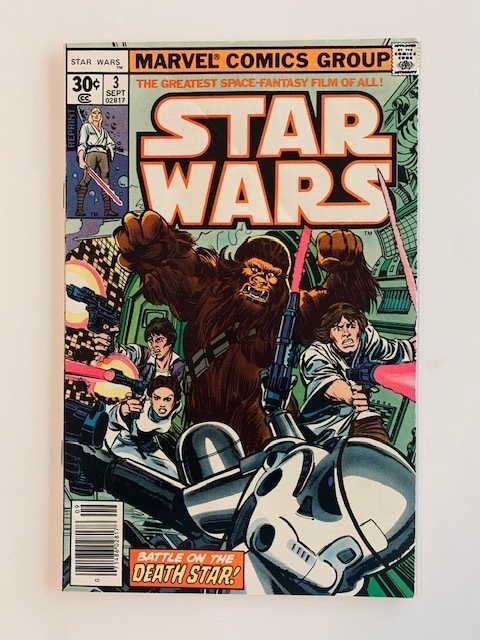 STAR WARS #3 (Marvel, September 1977) Grade: 7.5/VF- A NEW HOPE PT. 3 H. CHAYKIN