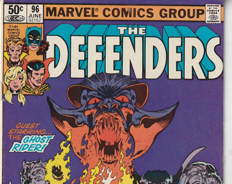 Defenders(vol. 1) # 96 Ghost Rider Appearance