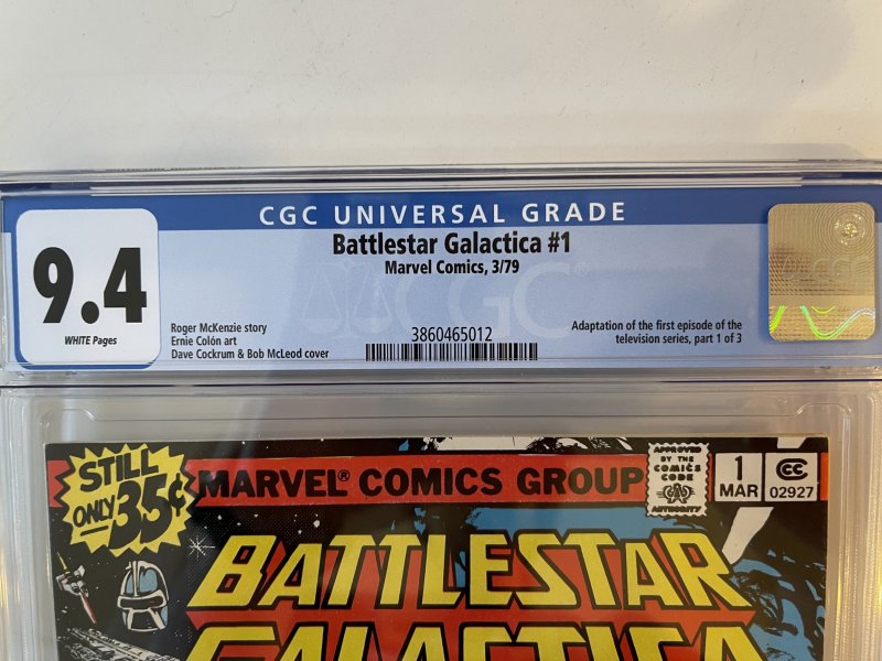 BATTLESTAR GALACTICA #1 CGC 9.4 - Newsstand -  Marvel (1979) KEY TV Adaptation