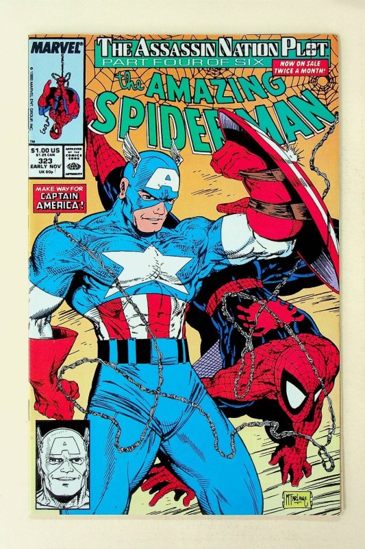 The Amazing Spider-Man #323 Marvel Captain America McFarlane 1989