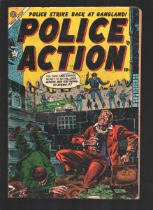 Police Action #4 1954-Jail break cover-Crime & violence-Pre-code-Old store st...