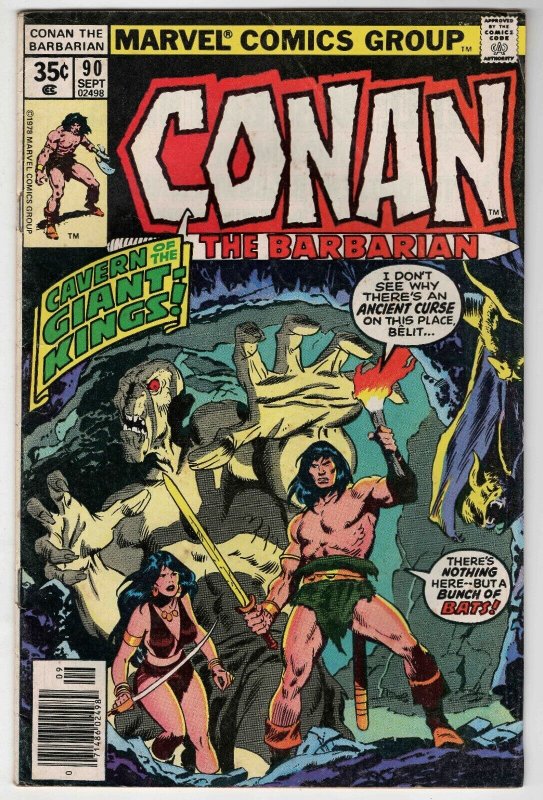 Conan the Barbarian #90 VINTAGE 1978 Marvel Comics