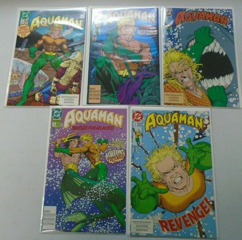 Aquaman (2nd series) lot:#1-5 8.5 VF+ (1991)