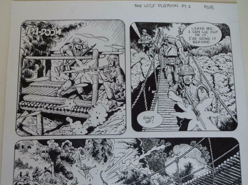 DON LOMAX Original Art, Vietnam Journal #8 pg 8, Brain Dead Horror, Caliber,2011