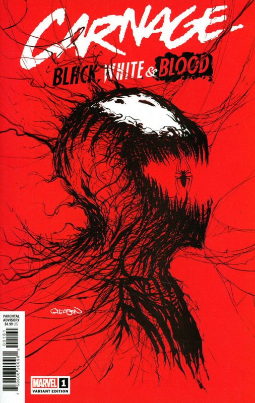 Carnage Black White and Blood #1 Patrick Gleason Web-head Variant