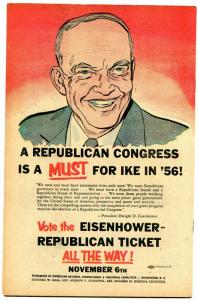 Forward With Eisenhower-Nixon -REPUBLICAN COMIC BOOK- 1956 Rare historical VF