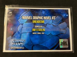 DREADSTAR Marvel Graphic Novel Signed by Jim Starlin, COA