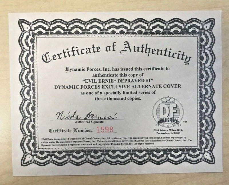 Chaos! Evil Ernie Depraved #1 Dynamic Forces Alternate Cover Bachalo & Townsend