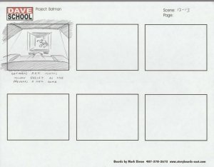 2004 LEGO BATMAN Storyboard Art by Mark Simon VF 8.0 Harley Quinn Scene 13-13