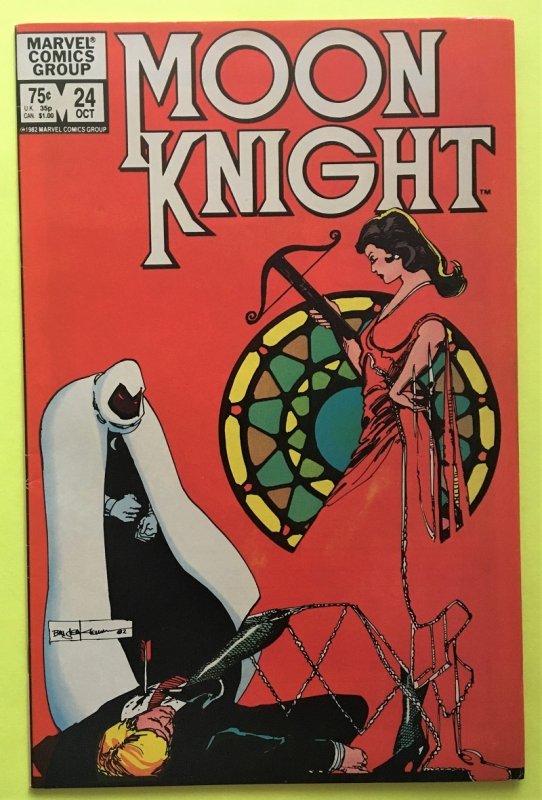 MOON KNIGHT 24 STAINED GLASS SCARLET 2ND APPEARANCE MARVEL 1982