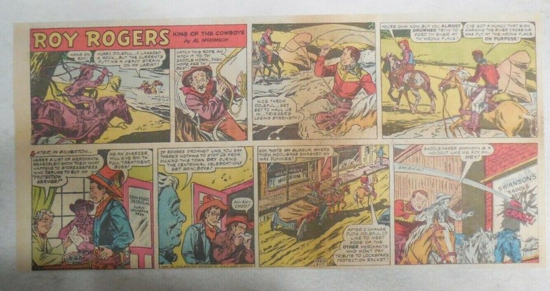 Roy Rogers Sunday Page by Al McKimson from 6/19/1955 Size 7.5 x 15 inches