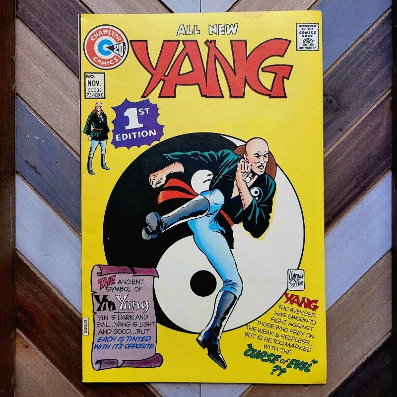 YANG #1 FN/VF (1973 Charlton) Premiere Issue! YANG MEETS YIN Martial Arts Master