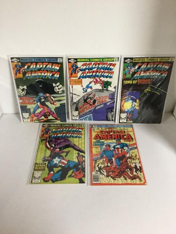 Captain America 251-255 260-262 264 303 Fn-Vf Fine-Very Fine 6.0-8.0