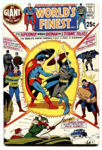 WORLDS FINEST #197 comic book 1970 SUPERMAN-BATMAN-Green Arrow 
