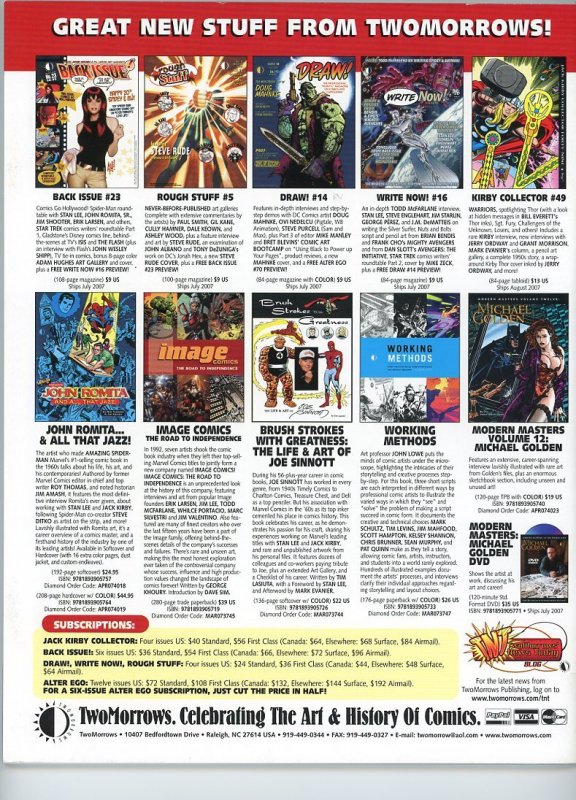 Alter Ego #68  VF  2007  Roy Thomas!  Jerry Bails!  Perez JSA Cover!