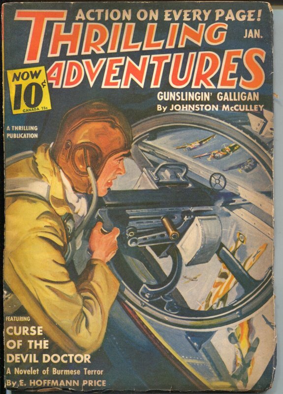 Thrilling Adventures 1/1941-Henry Kuttner-Johnston McCulley-Nazis-FN