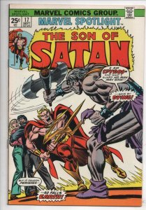 MARVEL SPOTLIGHT #17, VF/NM,  Son of Satan, Jim Mooney, 1974, Bronze age Marvel