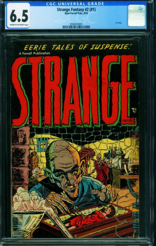 Strange Fantasy #2 (#1) CGC 6.5-Ajax/Farrell-pre-code horror 2000074001 