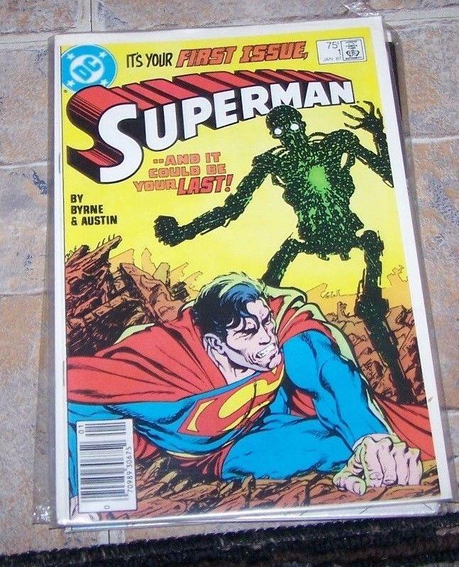 SUPERMAN  lot of 6 COMICS # 1 2 4 12 14 19 JOHN  BYRNE  REBIRTH  1ST METALLO 