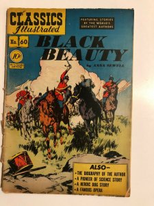 CLASSICS ILLUSTRATED 60 BLACK BEAUTY HRN 62 (FIRST EDITION) FAIR