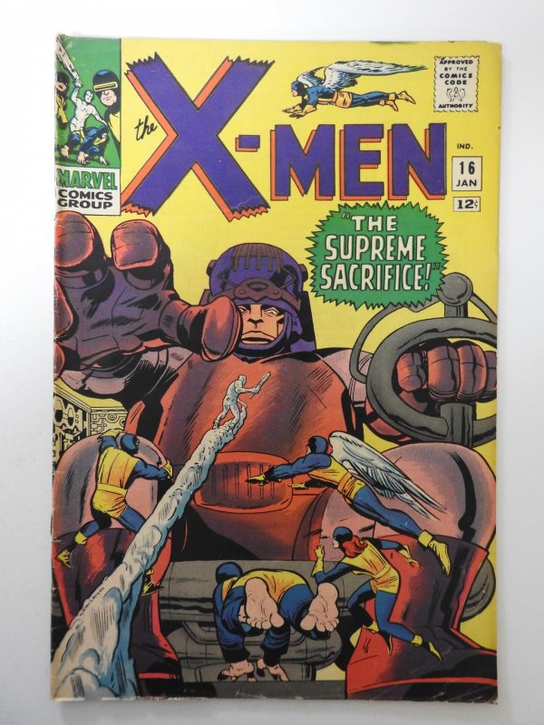 The X-Men #16 (1966) VG Condition cover detached bottom staple