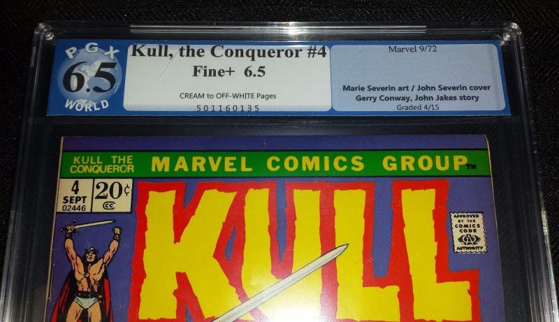 Kull The Conqueror #4 (Marvel, 1972) PGX/CGC 6.5 FN+ Cream to Off-White Pages