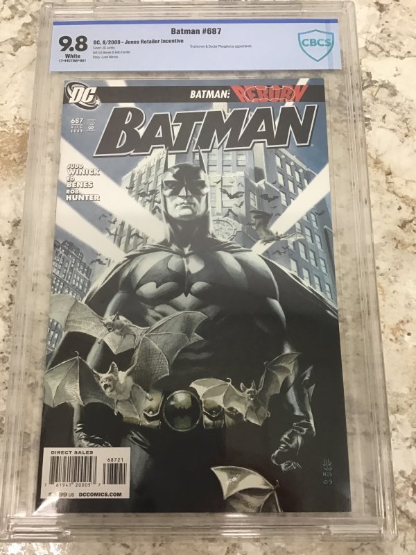 Batman #687 J. G. Jones Cover (2009) One in Ten Retailer Incentive. RARE!