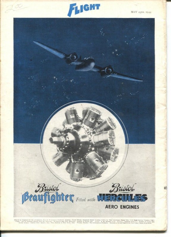 Flight 5/25/1944-futuristic aircraft cover-air war stories-WWII era-FN-