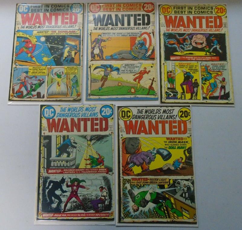 Wanted the World's Most Dangerous Villains Set:#1-9+Special, Avg 4.0 (1971-1973)