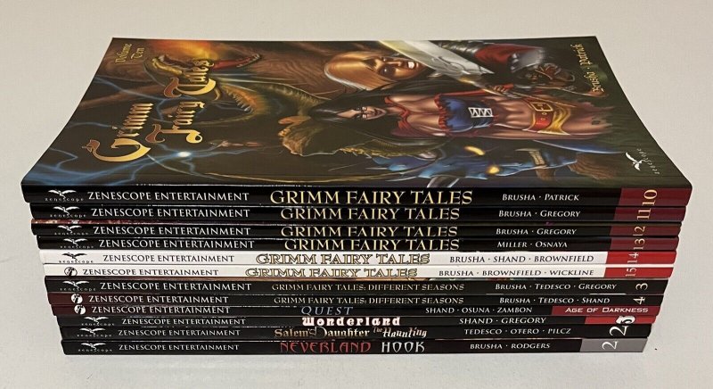 Lot of 12 Grimm Fairy Tales ZENESCOPE TPBs Wonderland NEVERLAND Salem's Daughter 