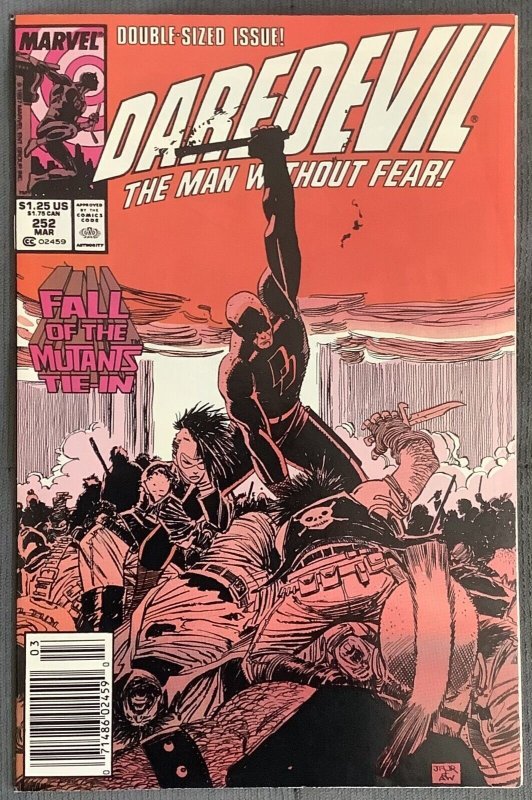 Daredevil #252 Newsstand (1988, Marvel) Fall of the Mutants Tie-In. FN/VF