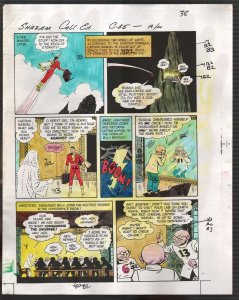 Hand Painted Color Guide-Capt Marvel-Shazam-C35-1975-DC-page 38-Batson-VG/FN