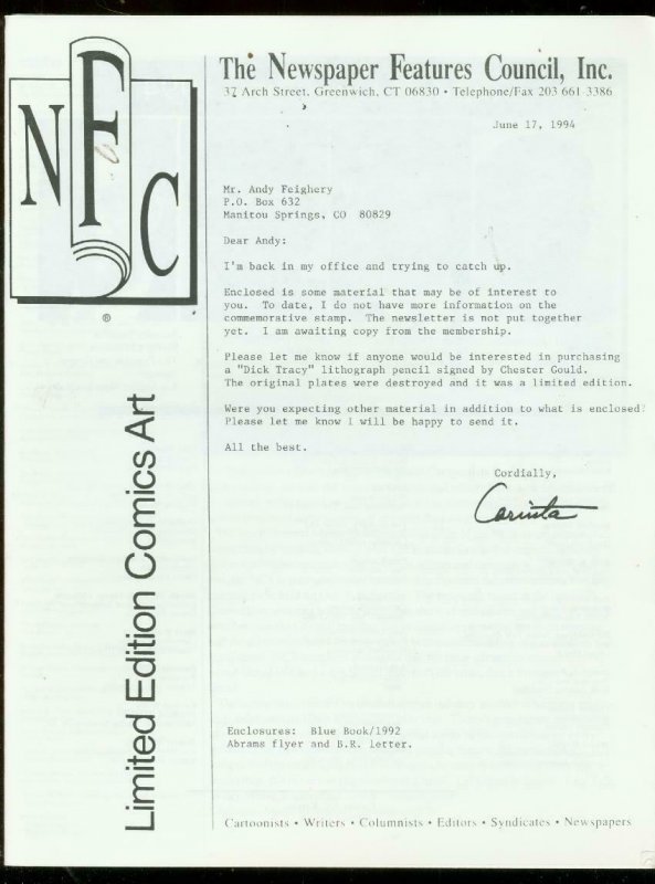 Newspaper Features Council Newsletter JUNE 17 1994-COMICS VF