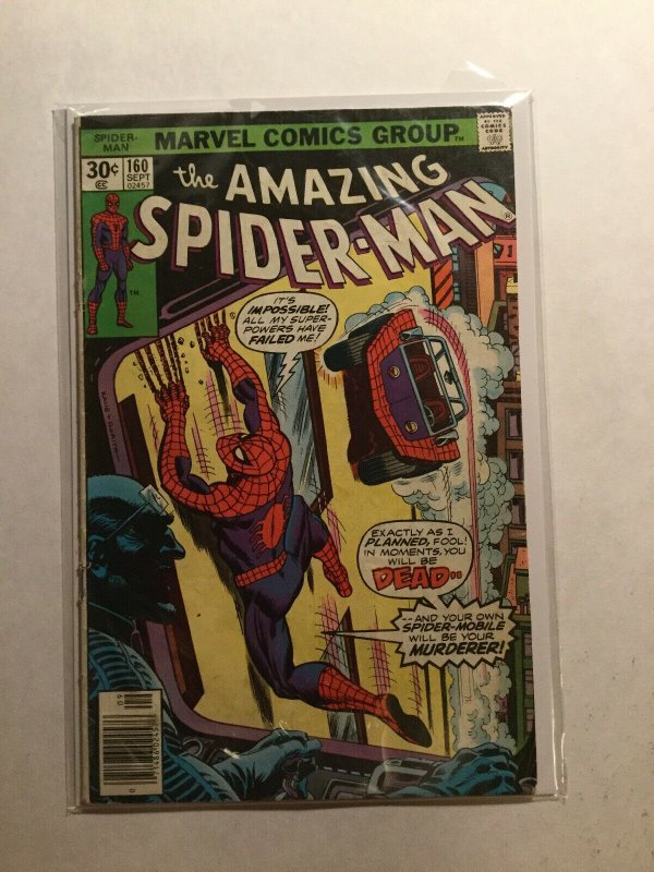 Amazing Spider-Man 160 Very Good Vg 4.0 Water Damage Marvel