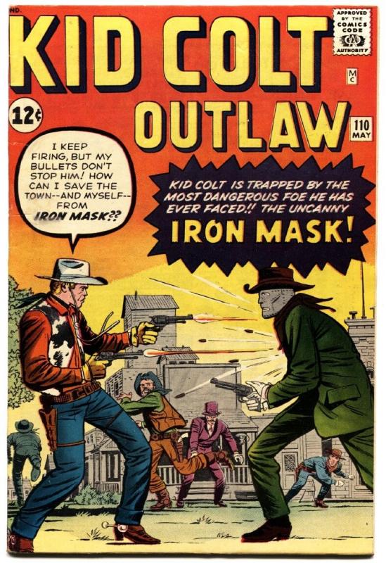 Kid Colt Outlaw #110-1963-First appearance of IRON MASK-Jack Kirby-VF