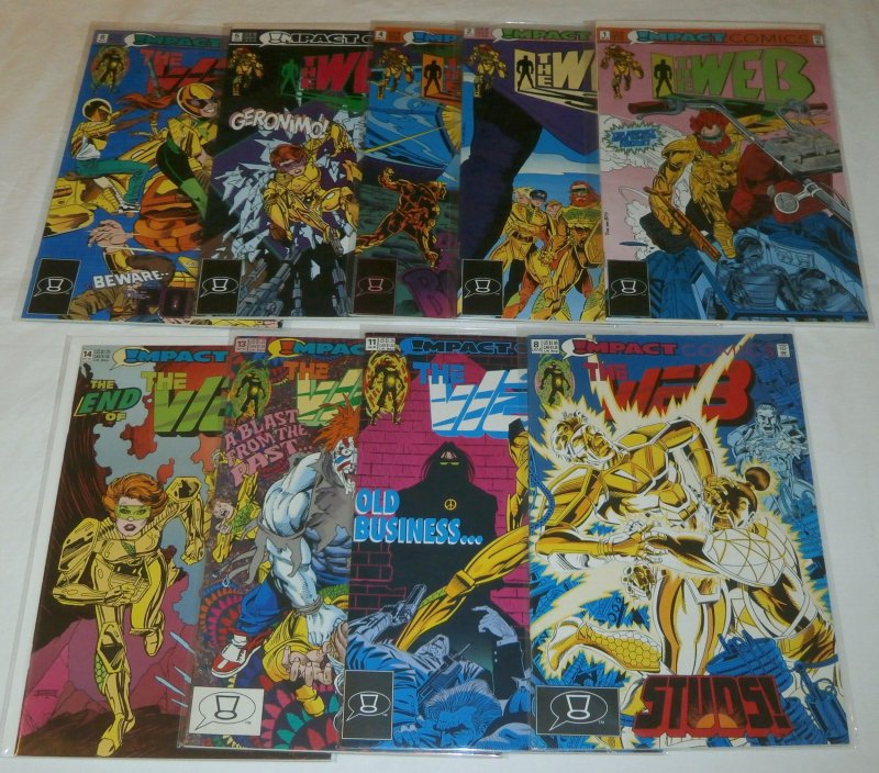 Web (vol. 1, Impact/DC) #1,2,4-6,8,11,13,14 (set of 9) Strazewski/Artis, Fly