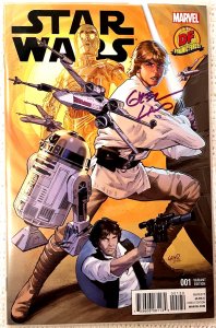 ?~MARVEL~STAR WARS #1 (2015)~?~DF GREG LAND~?~PURPLE SIGNED w/COA #7 of 50~?