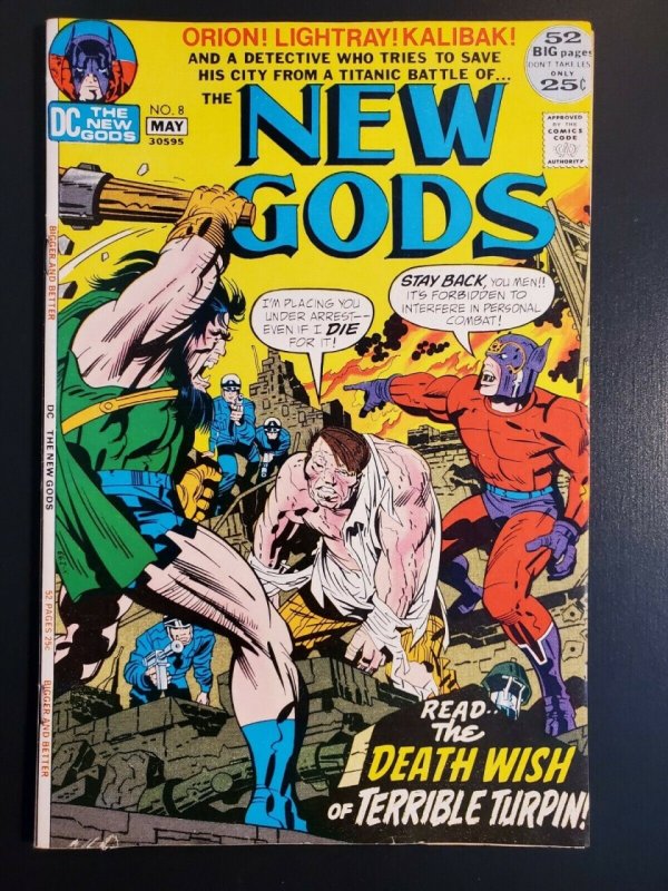 New Gods #8 (1972) VF+ (8.5) Young Gods Terrible Turpin Lightray Orion Kalibak|